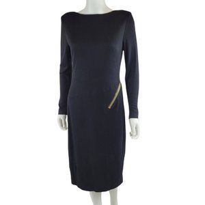 Tom Ford Zip Detail Black Pencil Dress